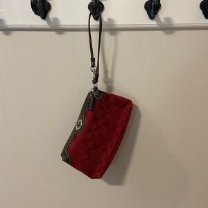 Red Coach Wristlet Bag ♥️